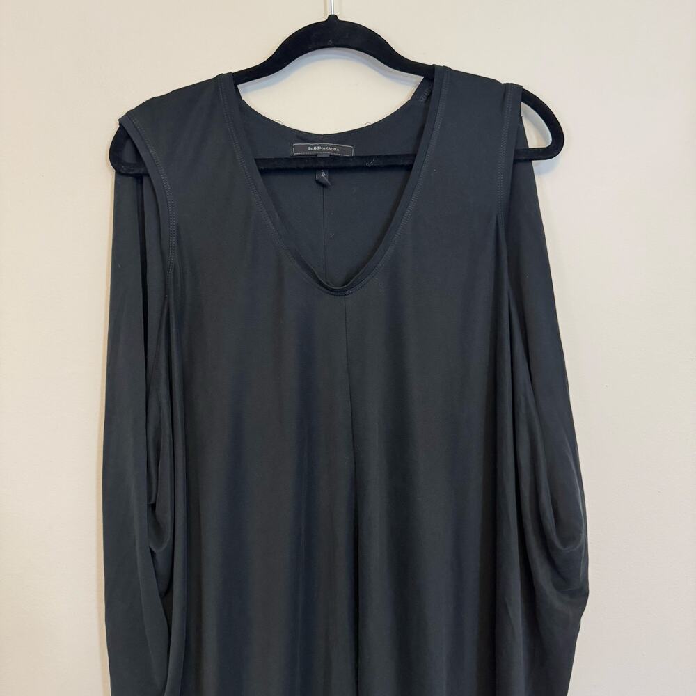 BCBG Maxazria Kerstin Tank Dress Medium Vintage Black Pullover V-Neck Sleeveless - Picture 9 of 9